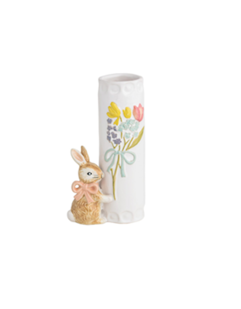 Mud Pie Mud Pie Easter Bud Vase Bunny Pink Bow
