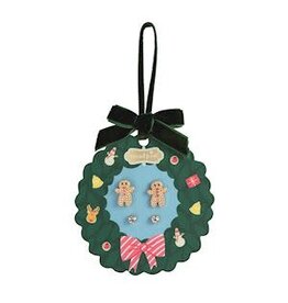 Mud Pie Mud Pie Holiday Kids Xmas Earrings Rhinestone Gingerbread