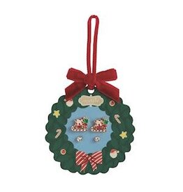 Mud Pie Mud Pie Holiday Kids Xmas Earrings Rhinestone Santa