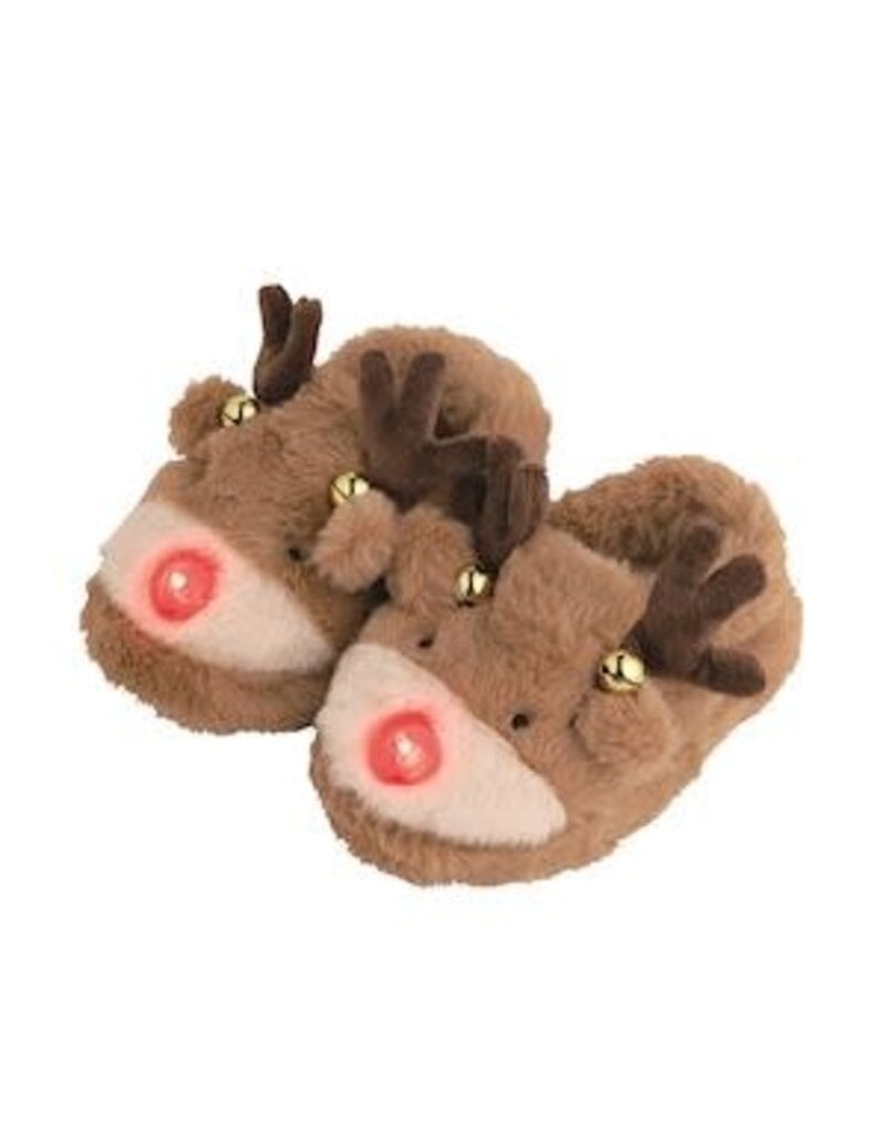 Mud Pie Mud Pie Kids Holiday Christmas Slippers Reindeer ML
