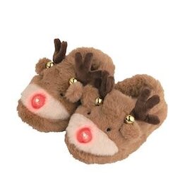 Mud Pie Mud Pie Kids Holiday Christmas Slippers Reindeer SM