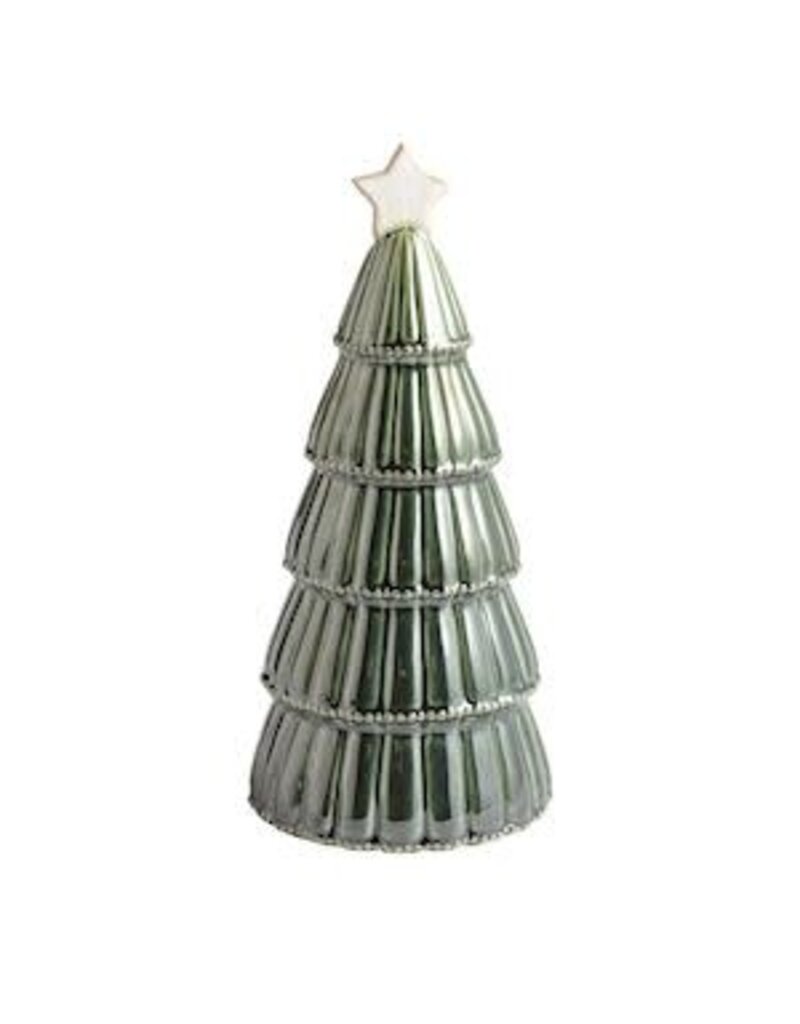 Mud Pie Mud Pie Holiday Ceramic Tree Sitter Green Large