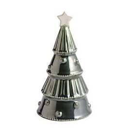 Mud Pie Mud Pie Holiday Ceramic Tree Sitter Green Small