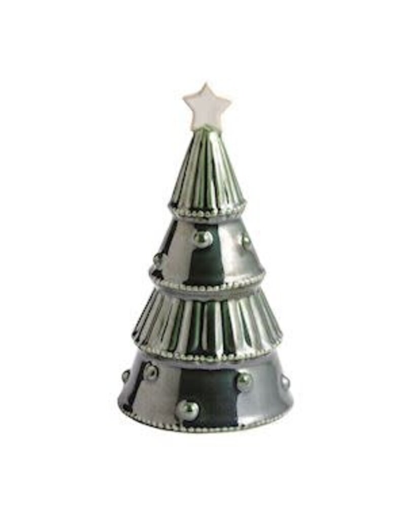 Mud Pie Mud Pie Holiday Ceramic Tree Sitter Green Small