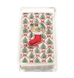 Mud Pie Mud Pie Holiday Acrylic Guest Towel Holder w Stocking
