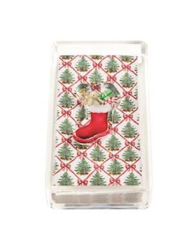 Mud Pie Mud Pie Holiday Acrylic Guest Towel Holder w Stocking