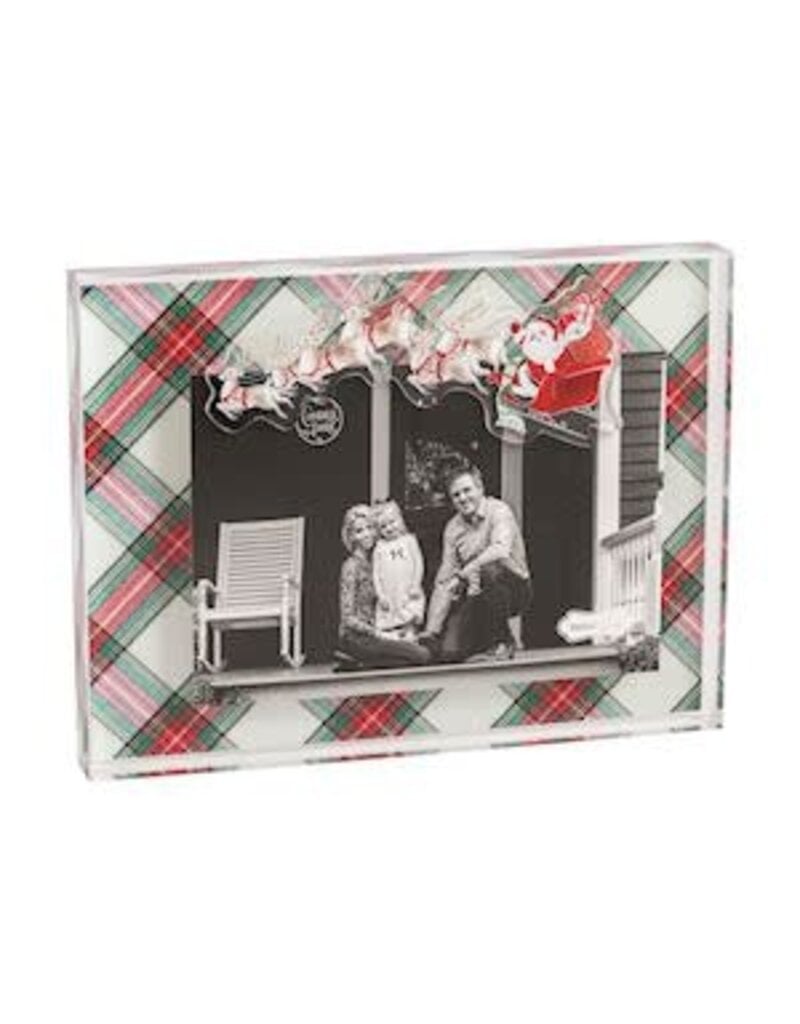 Mud Pie Mud Pie Holiday Acrylic Tartan Frame Sleigh