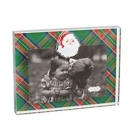 Mud Pie Mud Pie Holiday Acrylic Tartan Frame Santa