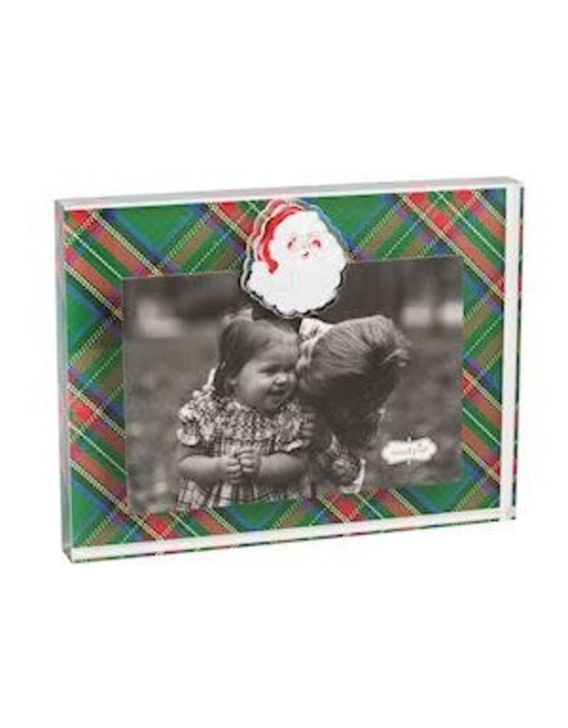 Mud Pie Mud Pie Holiday Acrylic Tartan Frame Santa