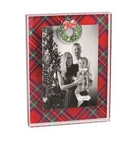 Mud Pie Mud Pie Holiday Acrylic Tartan Frame Wreath