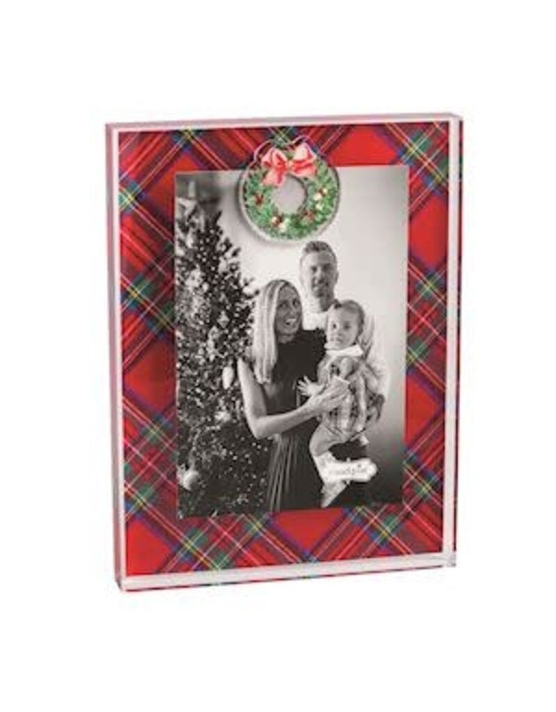 Mud Pie Mud Pie Holiday Acrylic Tartan Frame Wreath