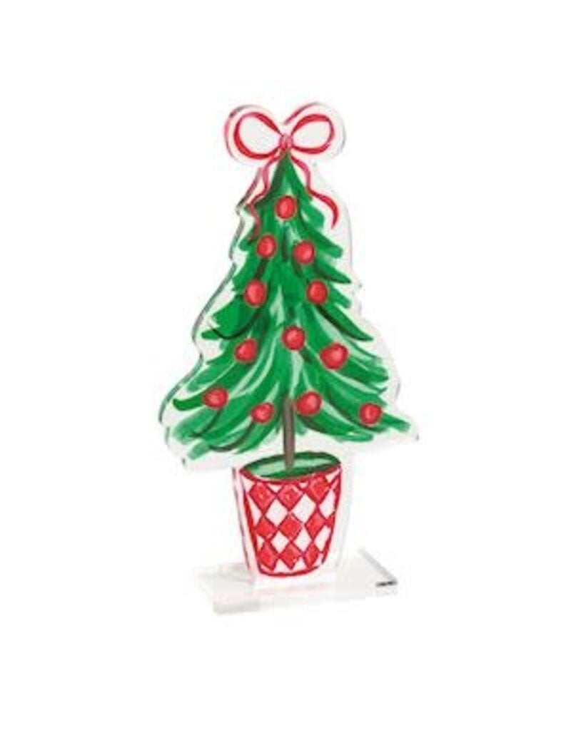 Mud Pie Mud Pie Holiday Acrylic Topiary Sitter Large