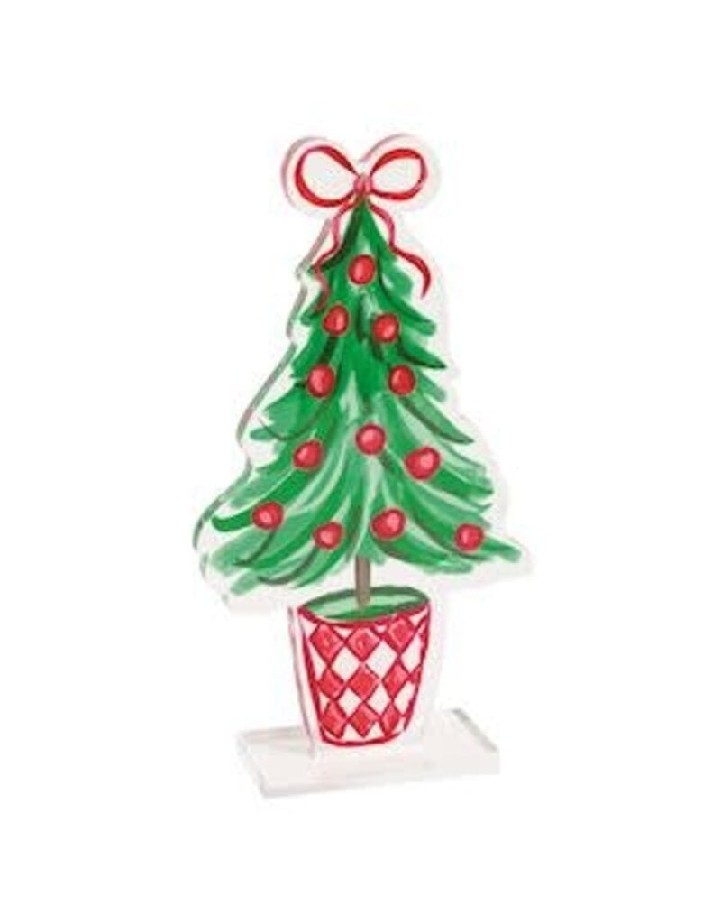 Mud Pie Mud Pie Holiday Acrylic Topiary Sitter Small