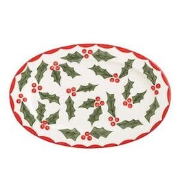 Mud Pie Mud Pie Holiday Holly Platter