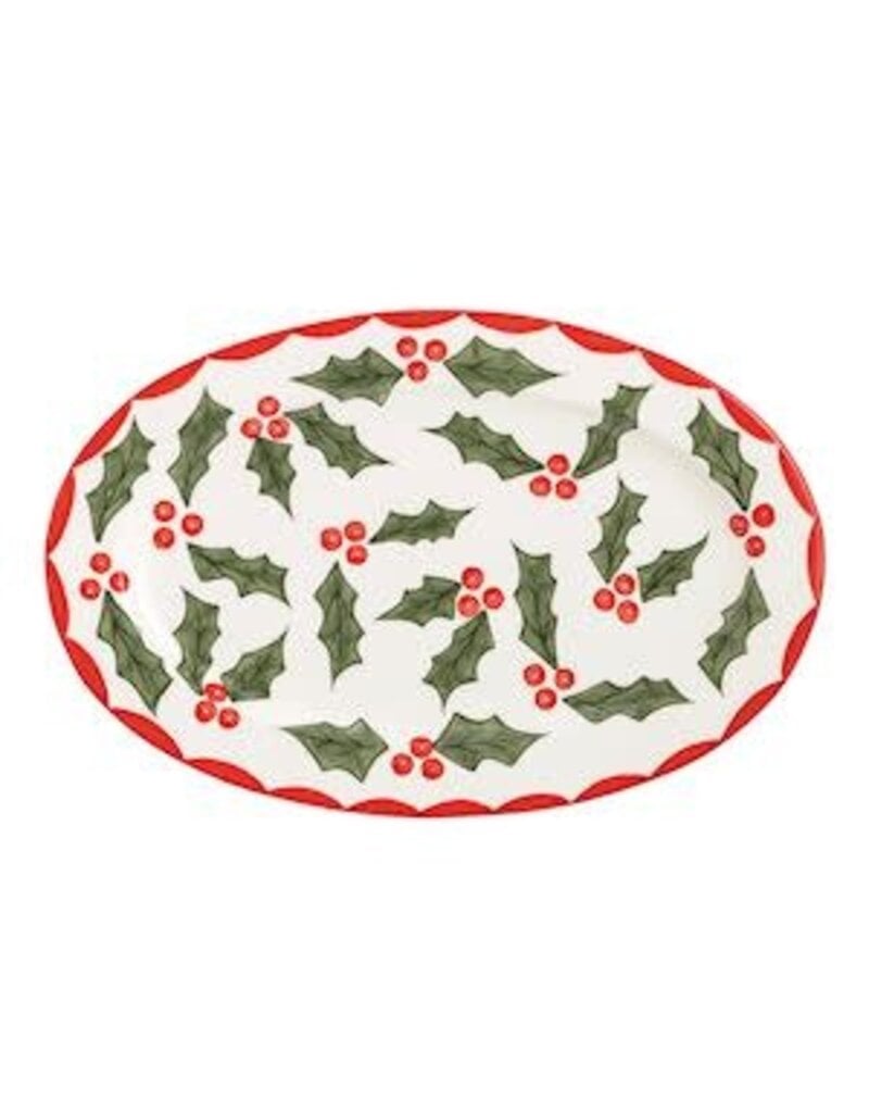 Mud Pie Mud Pie Holiday Holly Platter