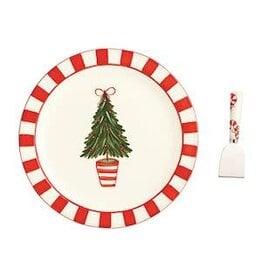 Mud Pie Mud Pie Holiday Cookie Plate  & Server Merry Tree