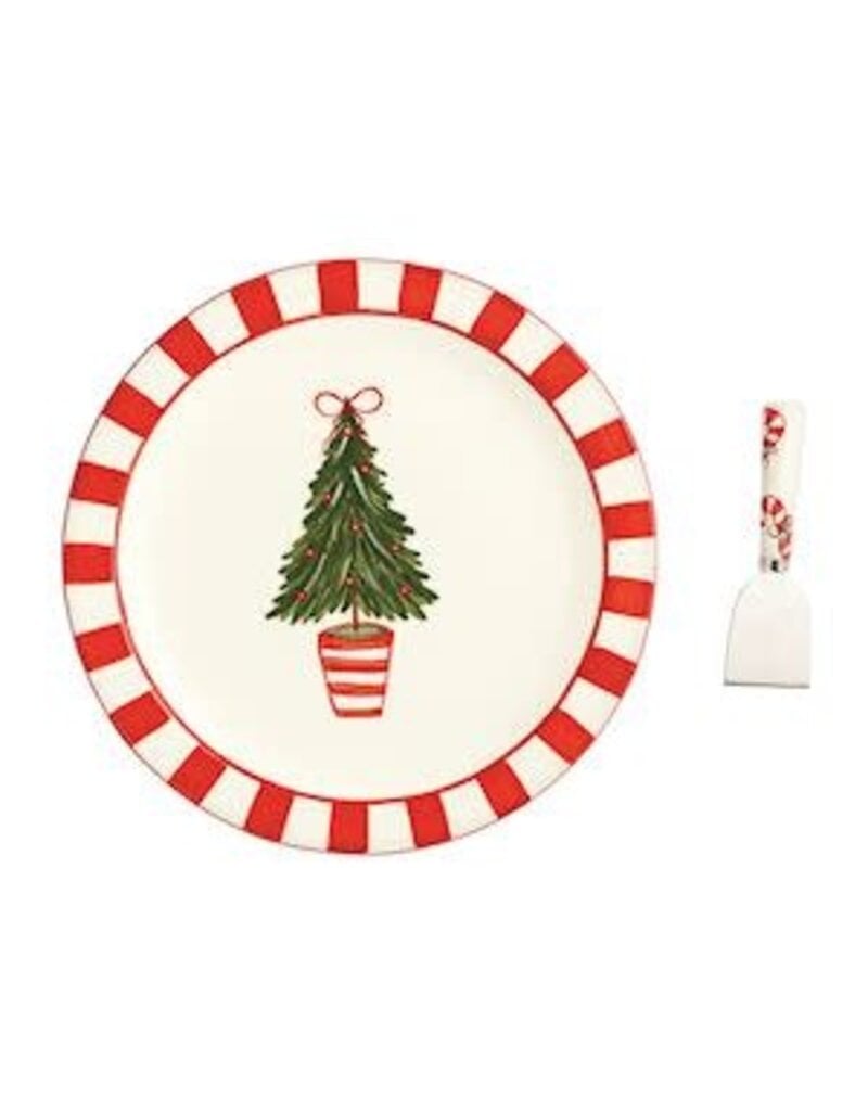 Mud Pie Mud Pie Holiday Cookie Plate  & Server Merry Tree