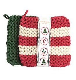 Mud Pie Mud Pie Holiday Pot Holder Set Red Stripe