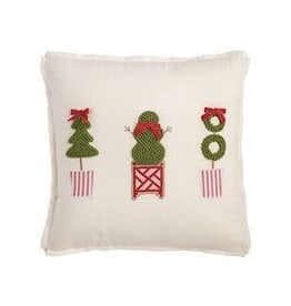Mud Pie Mud Pie Holiday Xmas Topiary Pillow Square