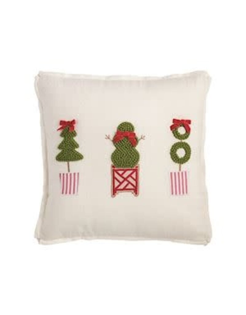 Mud Pie Mud Pie Holiday Xmas Topiary Pillow Square
