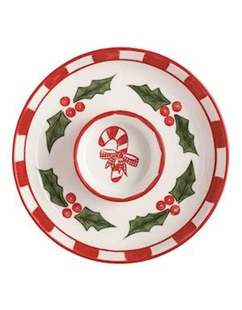 Mud Pie Mud Pie Holiday Holly Chip and Dip