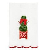 Mud Pie Mud Pie Holiday Xmas Topiary Towel Snowman