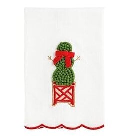 Mud Pie Mud Pie Holiday Xmas Topiary Towel Snowman
