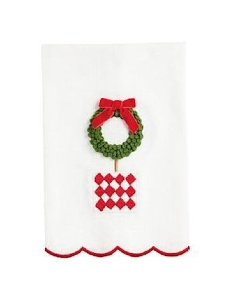 Mud Pie Mud Pie Holiday Xmas Topiary Towel Wreath