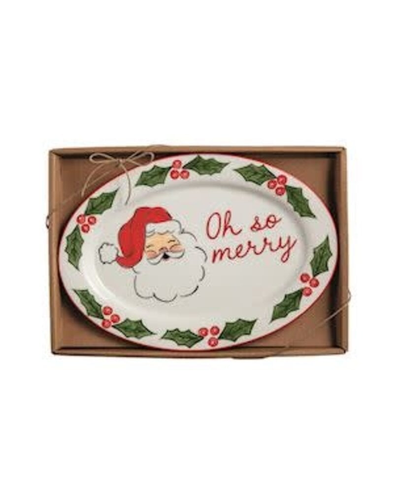 Mud Pie Mud Pie Holiday Sentiment Plate Oh So Merry
