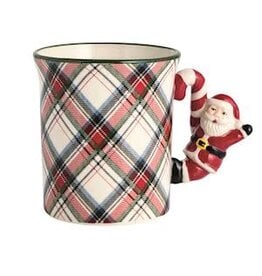 Mud Pie Mud Pie Holiday Figural Handle Mug Santa