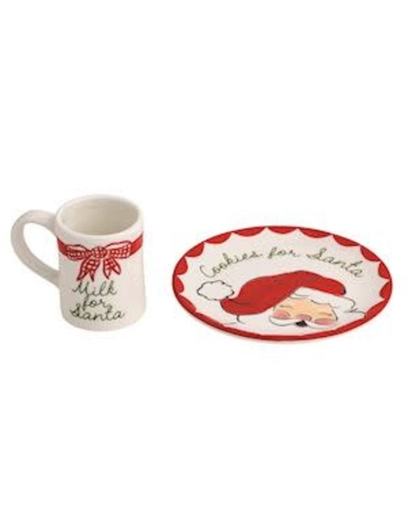 Mud Pie Mud Pie Holiday Milk for Santa Cup & Plate Set