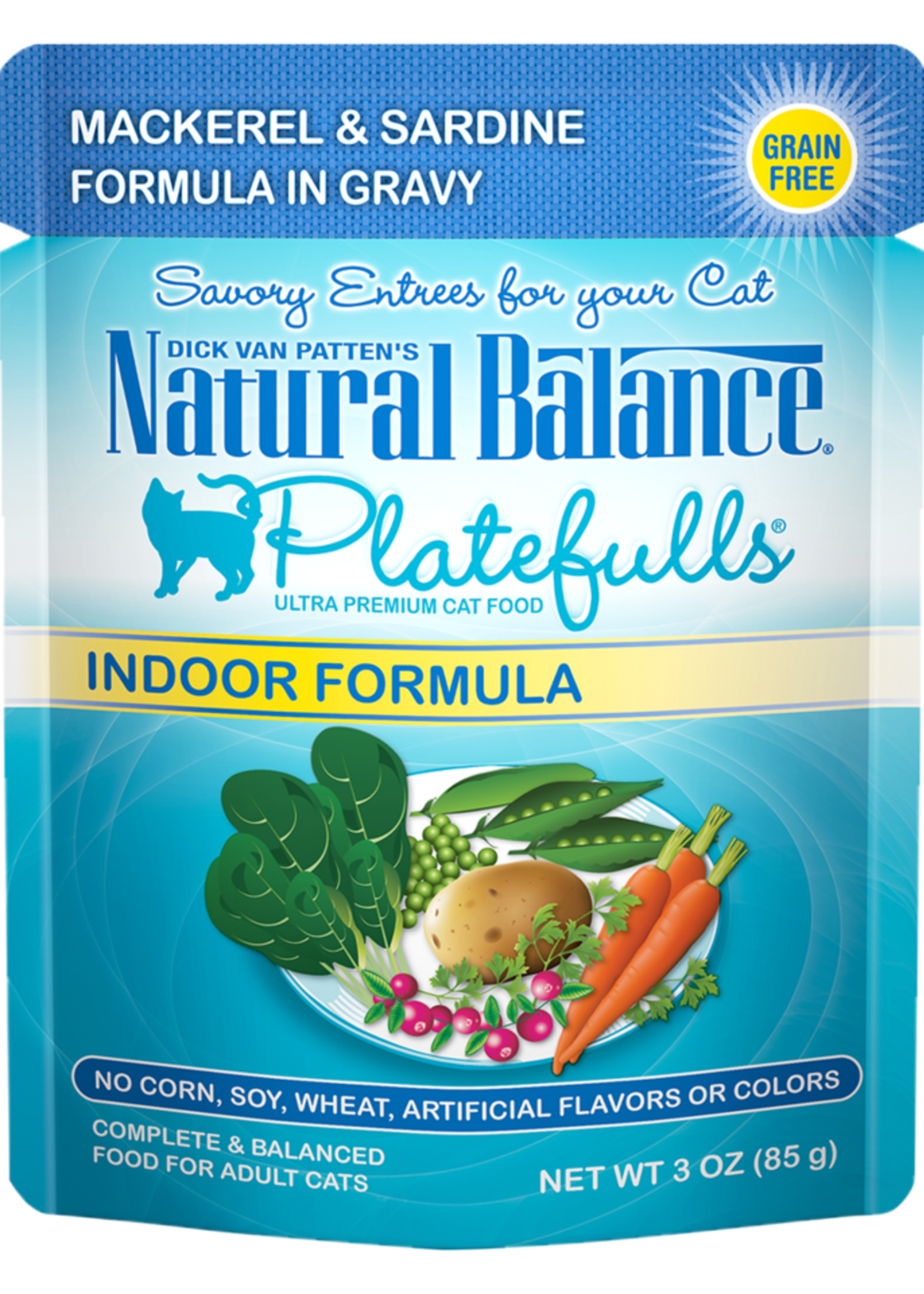 NATURAL BALANCE PET FOODS INC NB Platefulls / Indoor / Mackerel & Sardine 3oz