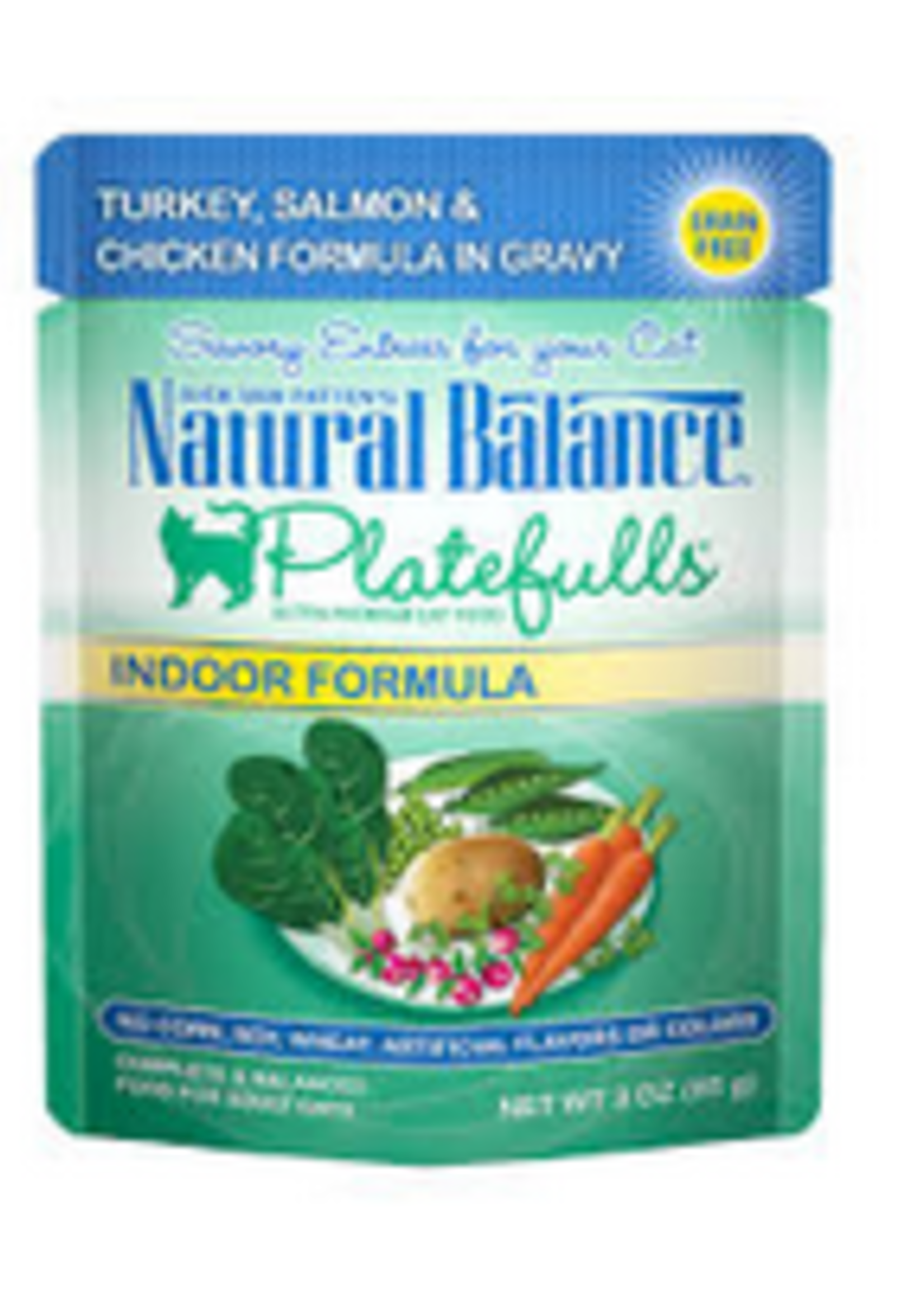 NATURAL BALANCE PET FOODS INC NB Platefulls / Indoor / Turkey, Salmon & Chicken 3oz