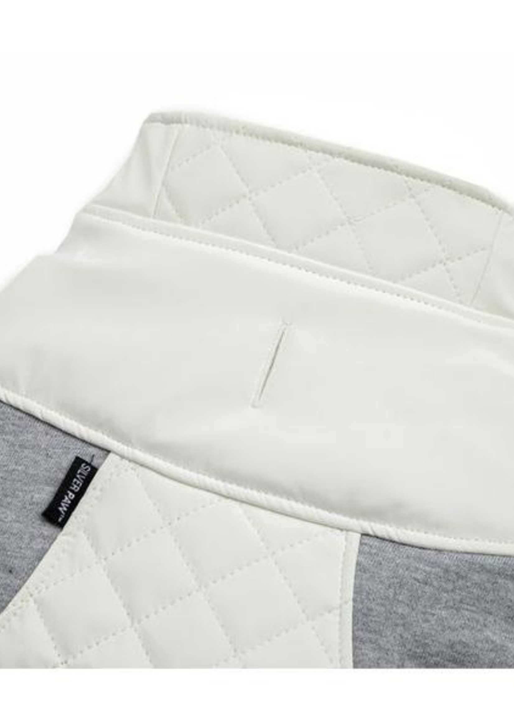 Silver Paw Silver Paw - Quilted Jacket Faux Leather White/Grey