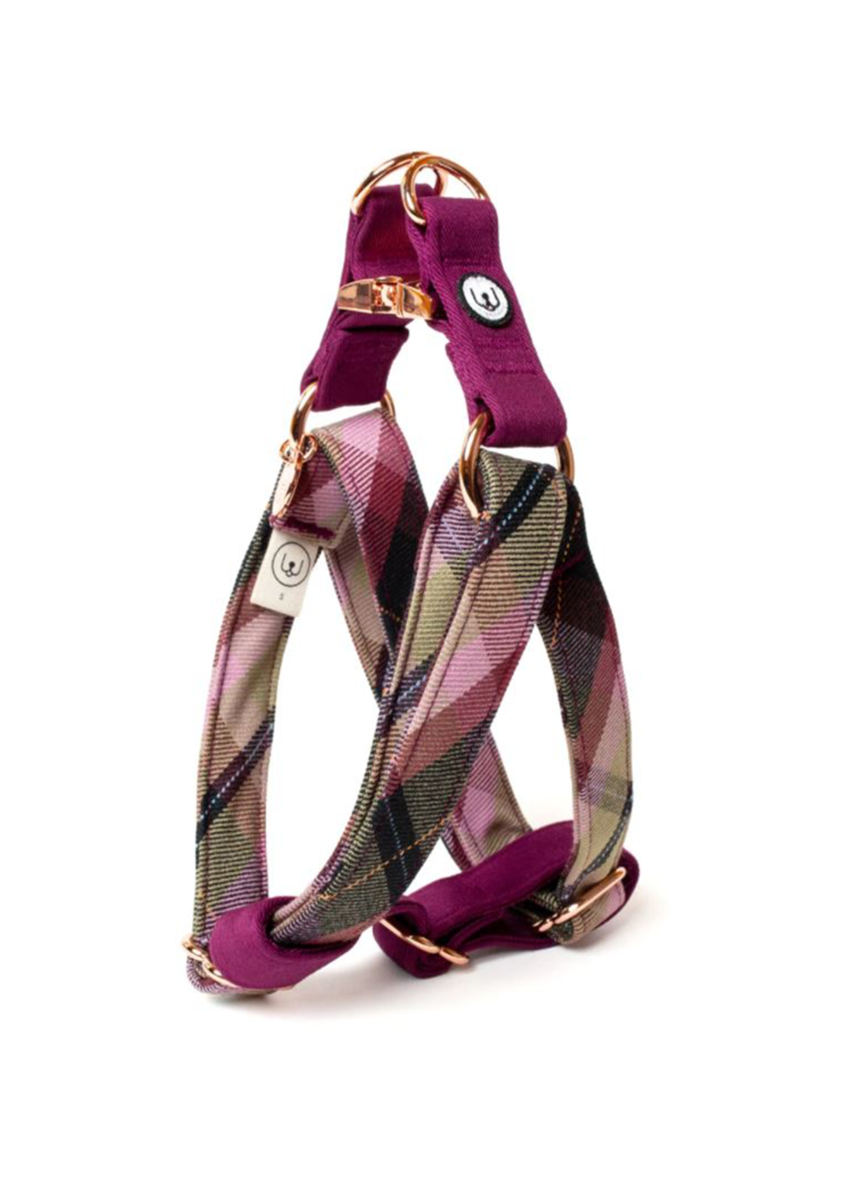 Eat Play Wag Eat Play Wag - Plum Plaid Step-In Harness