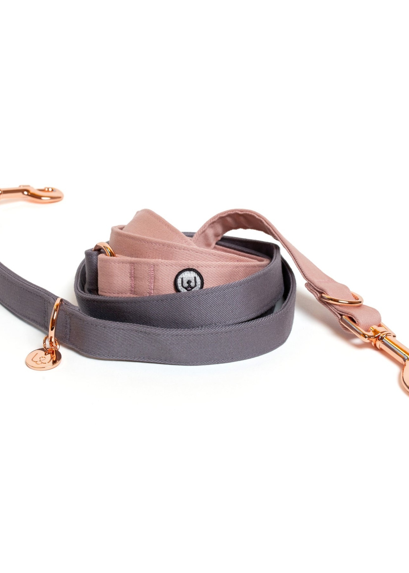 Eat Play Wag Eat Play Wag - Gray-Rose Convertible Leash