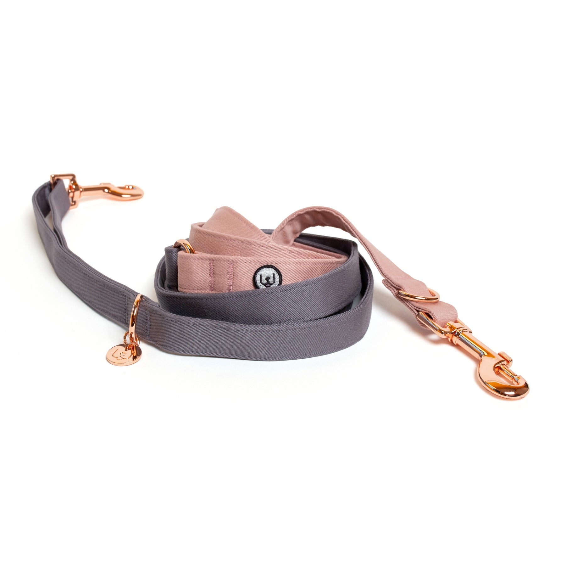 Eat Play Wag Eat Play Wag - Gray-Rose Convertible Leash