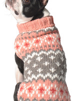Chilly Dog - Peach Fairisle Wool Sweater