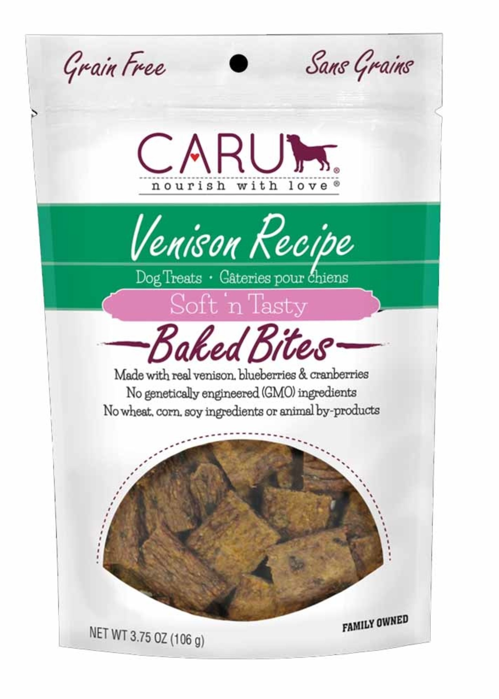 caru CARU Soft 'n Tasty Baked Bites Venison Recipe 3.75oz