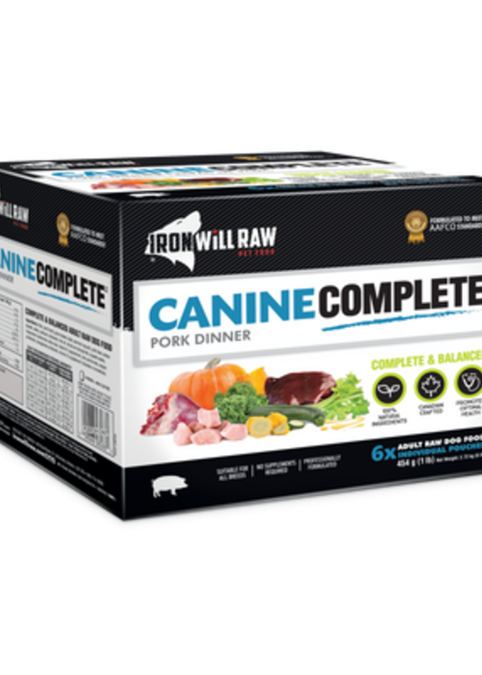 Iron Will Iron Will Raw Canine Complete Pork Dinner 1lb x 6
