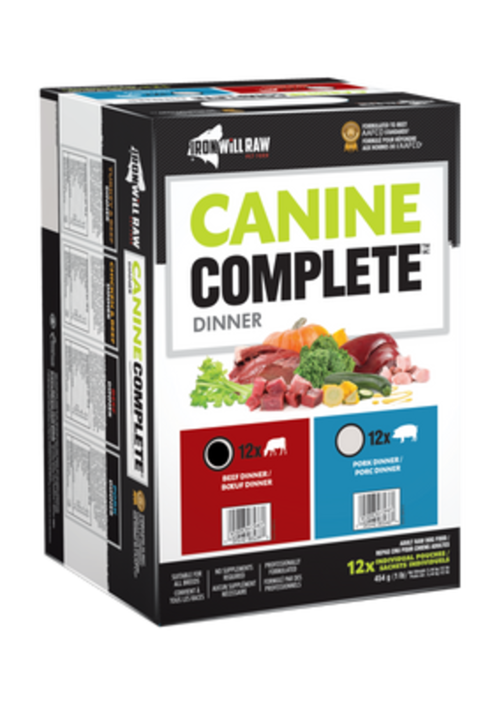 Iron Will Iron Will Raw Canine Complete Beef Dinner 1lb x 6