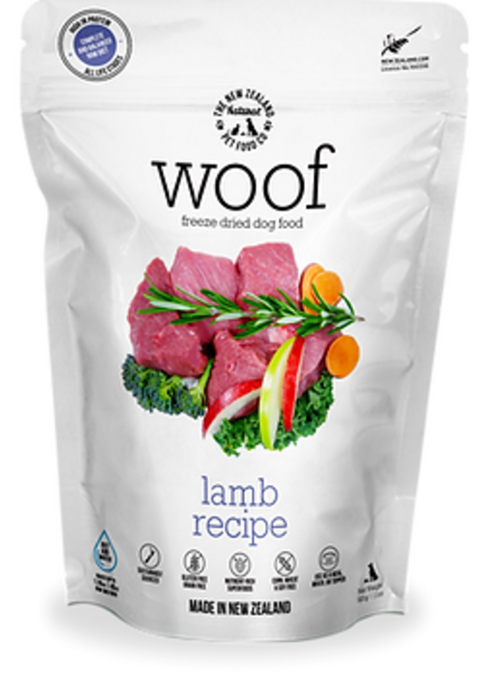 The New Zealand Natural Pet Food Co. Woof Freeze Dried Dog Food Lamb Recipe 280g