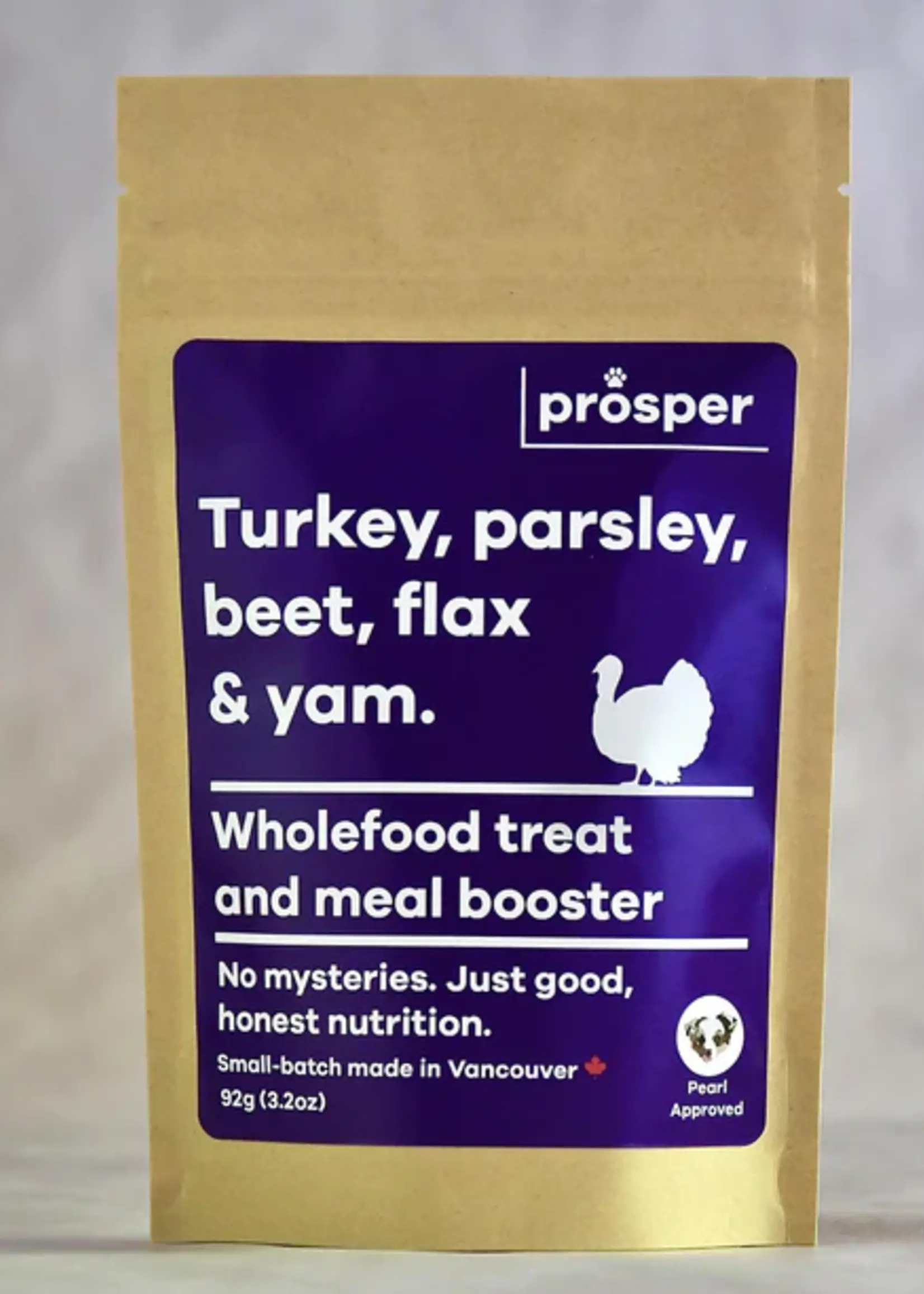 Prosper- Turkey, parsley, beet, flax, and yam