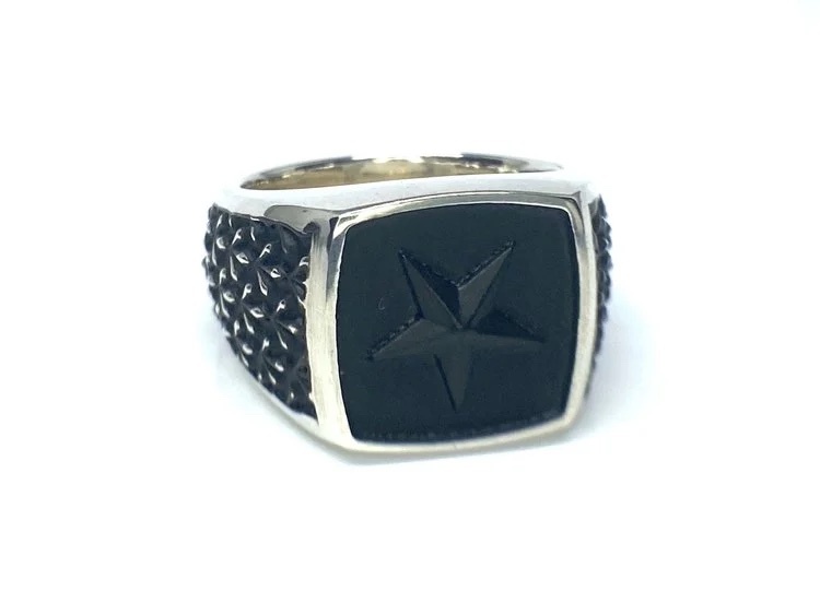 black jewelry signet ring