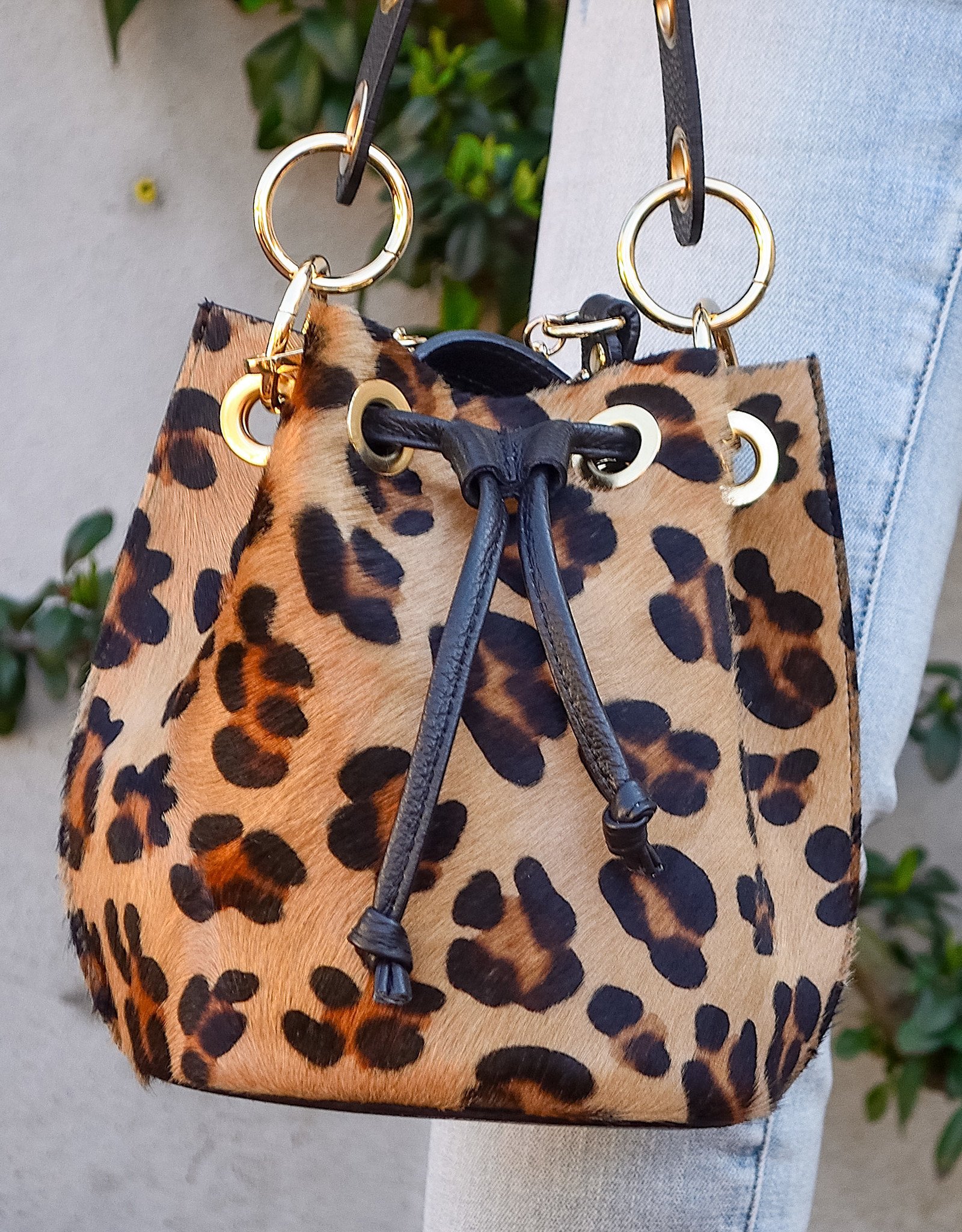 Bold Bucket Bag - Groovy Girl Gifts Leopard Print Brown / White