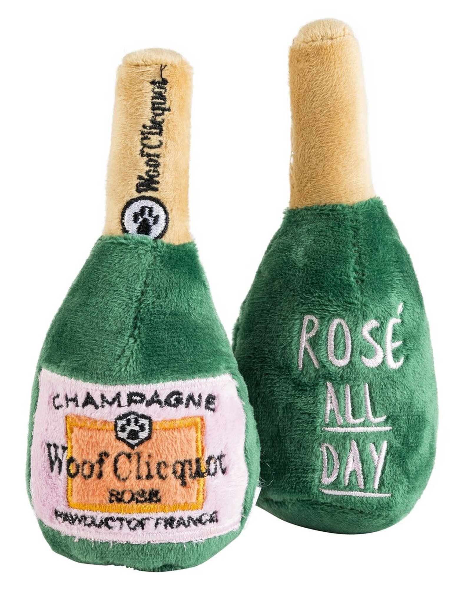 Haute Diggity Dog Woof Clicquot Rose Champagne Dog Toy