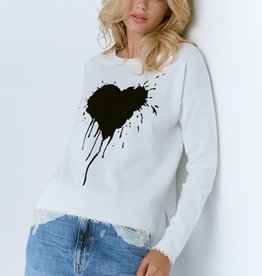 Lisa Todd Lisa Todd Tainted Love Dripping Heart Sweater