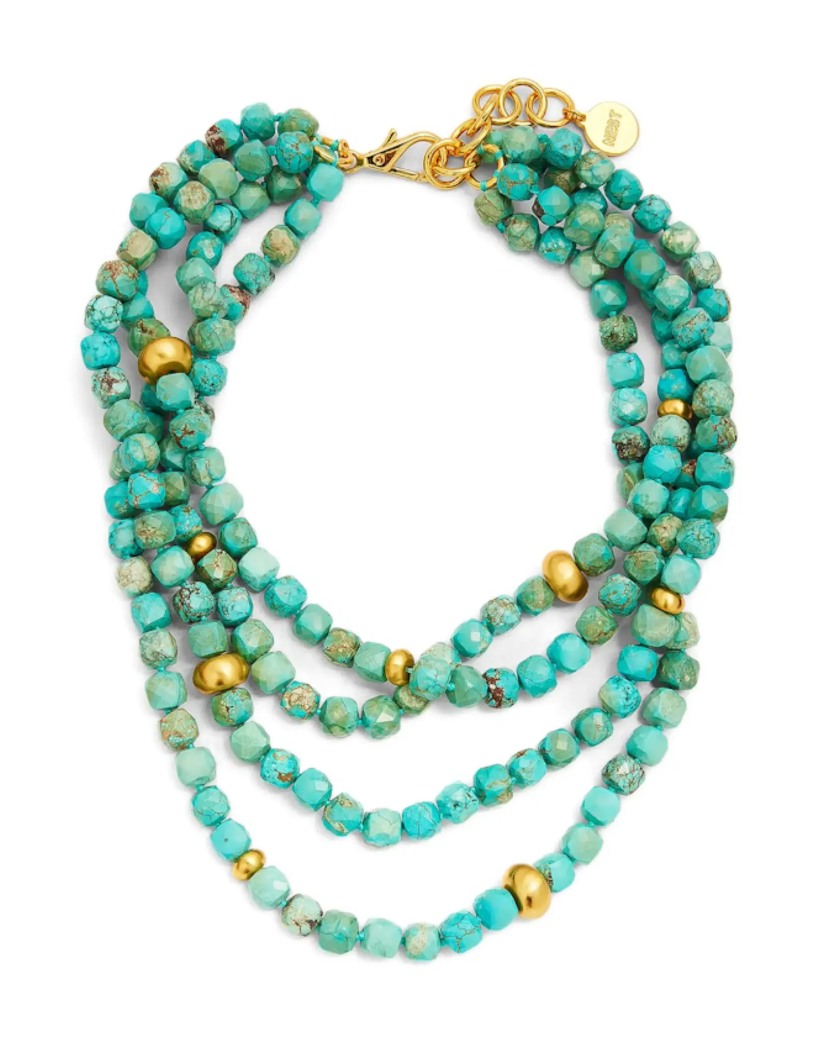 NEST Jewelry NEST Turquoise Magnesite Brushed Accent Necklace