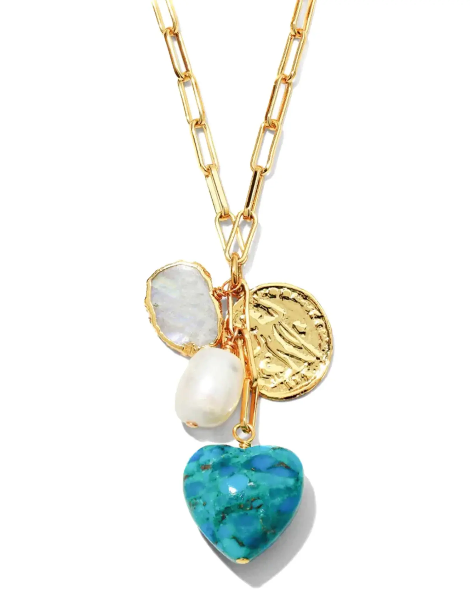 NEST Jewelry NEST Turquoise Heart Charm Necklace