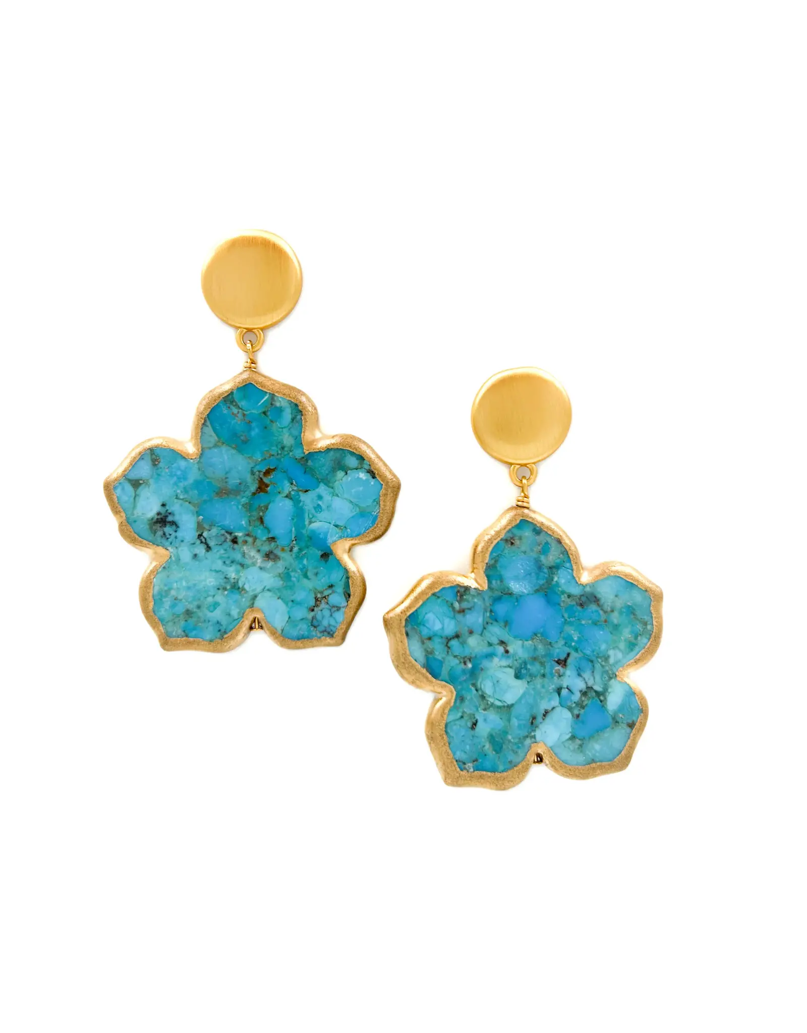 NEST Jewelry NEST Turquoise Flower Earrings